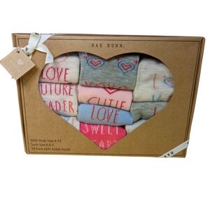 Rae Dunn Girls Ankle Socks 10 Pairs